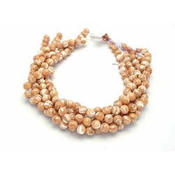 Brown Mother Of Pearl Beads by Strand