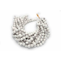 12mm White Howlite Round Beads