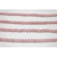 Rose Quartz Round Faceted Quartz Beads by Strand