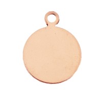 Gold Filled Round Circle/Disc Side Facing Jump Ring without Bail Blank Charm/Pendant for Stamping and Engraving