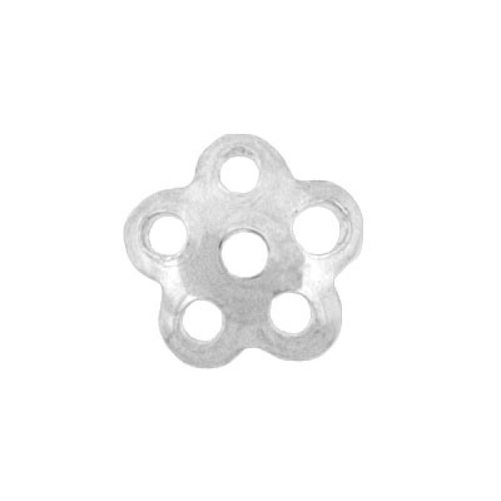 5mm Sterling Silver Rounded and Perforated Flower Bead Caps