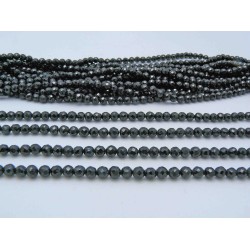 4mm Black Spinel Round Faceted