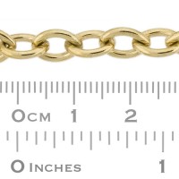Gold Filled Smooth 6.9mm Oval Link Cable Chain