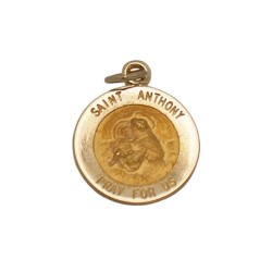 11.7mm 14K Gold Saint Anthony Medal
