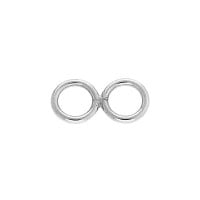 6X1mm Sterling Silver Double Ring Jump Ring