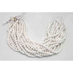 10mm White Jade Smooth Round Beads