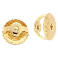 14K Gold Yellow Type A, 100 Threads/Inch Screw Earring Back