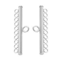 10 Row Sterling Silver Multi-Row Ring Connectors