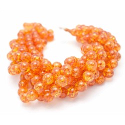Amber Resin Congac Orange 14mm Amber Beads by Strand