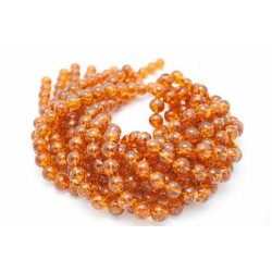 Reconstituted Congac Orange 12mm Amber Beads by Strand