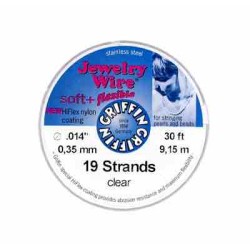 0.014 Inch Griffin Clear Nylon Coated Jewelry Wire