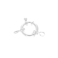 14x3mm Sterling Silver Large Spring Ring with Figure-8 Jump Rings