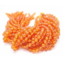 Amber Resin Congac Orange 10mm Amber Beads by Strand