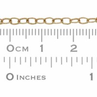 14K Gold Twisted 2.5mm Oval Link Cable Chain
