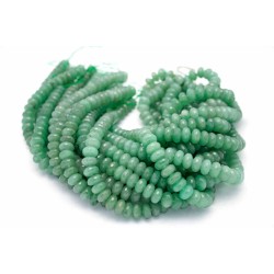 12mm Green Aventurine Faceted Roundel Beads