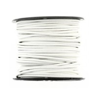 White Round Indian Leather Cord, 25 Yard Spool