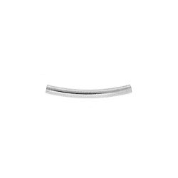1.5X15mm Sterling Silver Tube Bead Curve