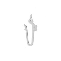 14K Gold White 10x5mm Tongue for Fish Hook Clasps