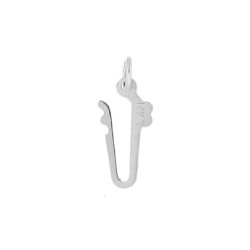 14K Gold White 10x5mm Tongue for Fish Hook Clasps