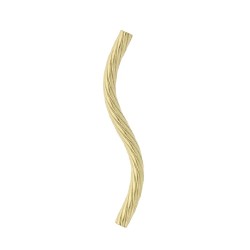 20X1.5mm Gold Filled Tube Bead-S Spiral Corrugated (1.2mm Hole)