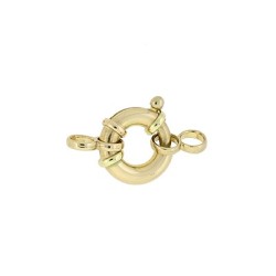 12mm 14K Yellow Gold Thick Spring Ring Clasp