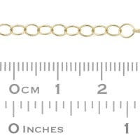 14K Gold 3.5mm Yellow Thin Round Cable Chain