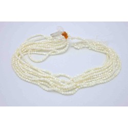 White Mother Of Pearl Beads by Strand