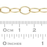 Gold Filled Large Thin Oval Cable Chain