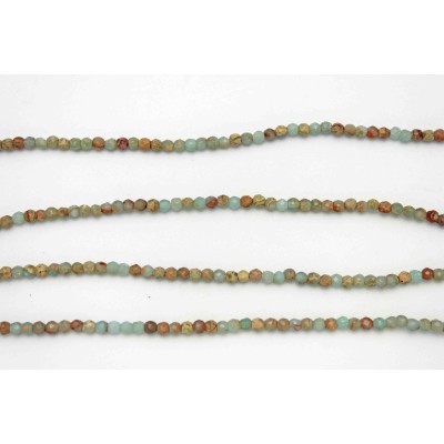 Blue Round 4mm Opal Beads By Strand