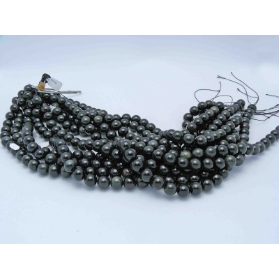 12mm Black Obsidian Smooth Round Beads