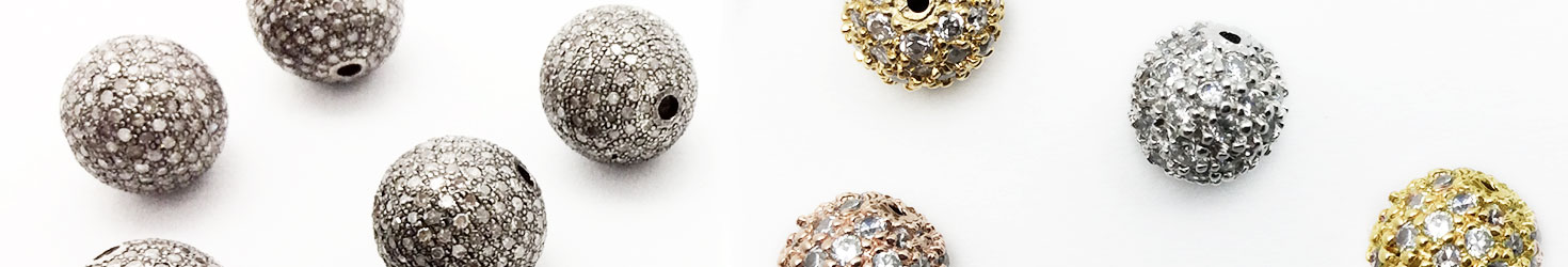 Sterling Silver Beads with Stones