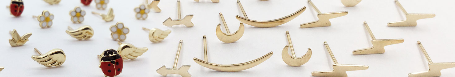 Ready to Wear Stud Earrings with Designs